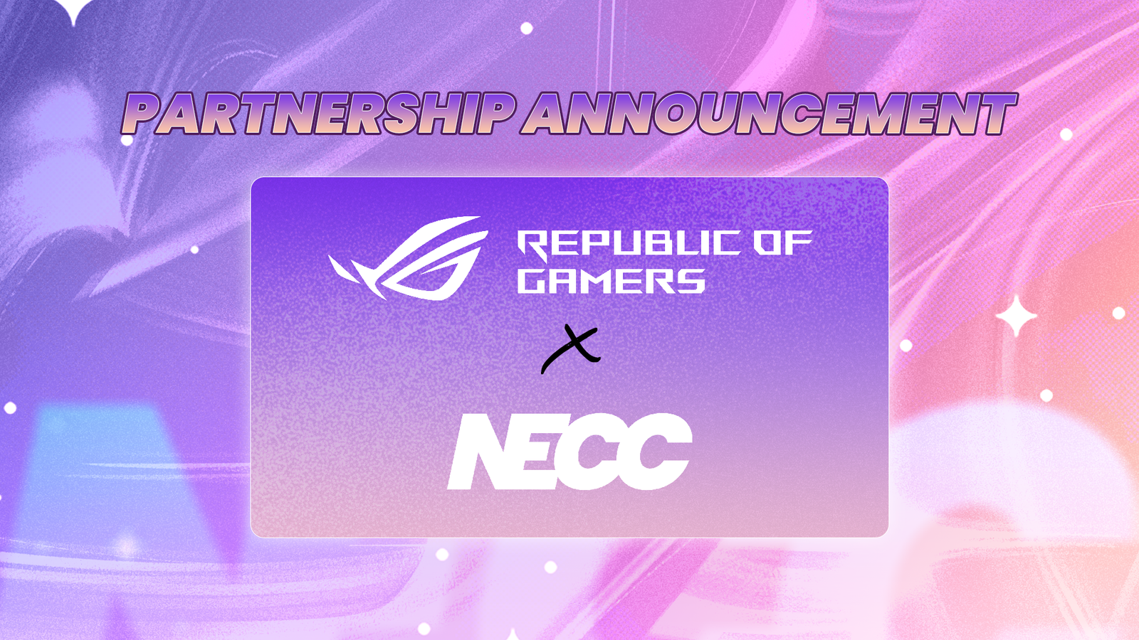 NECC Announces Strategic Partnership with ASUS Republic of Gamers