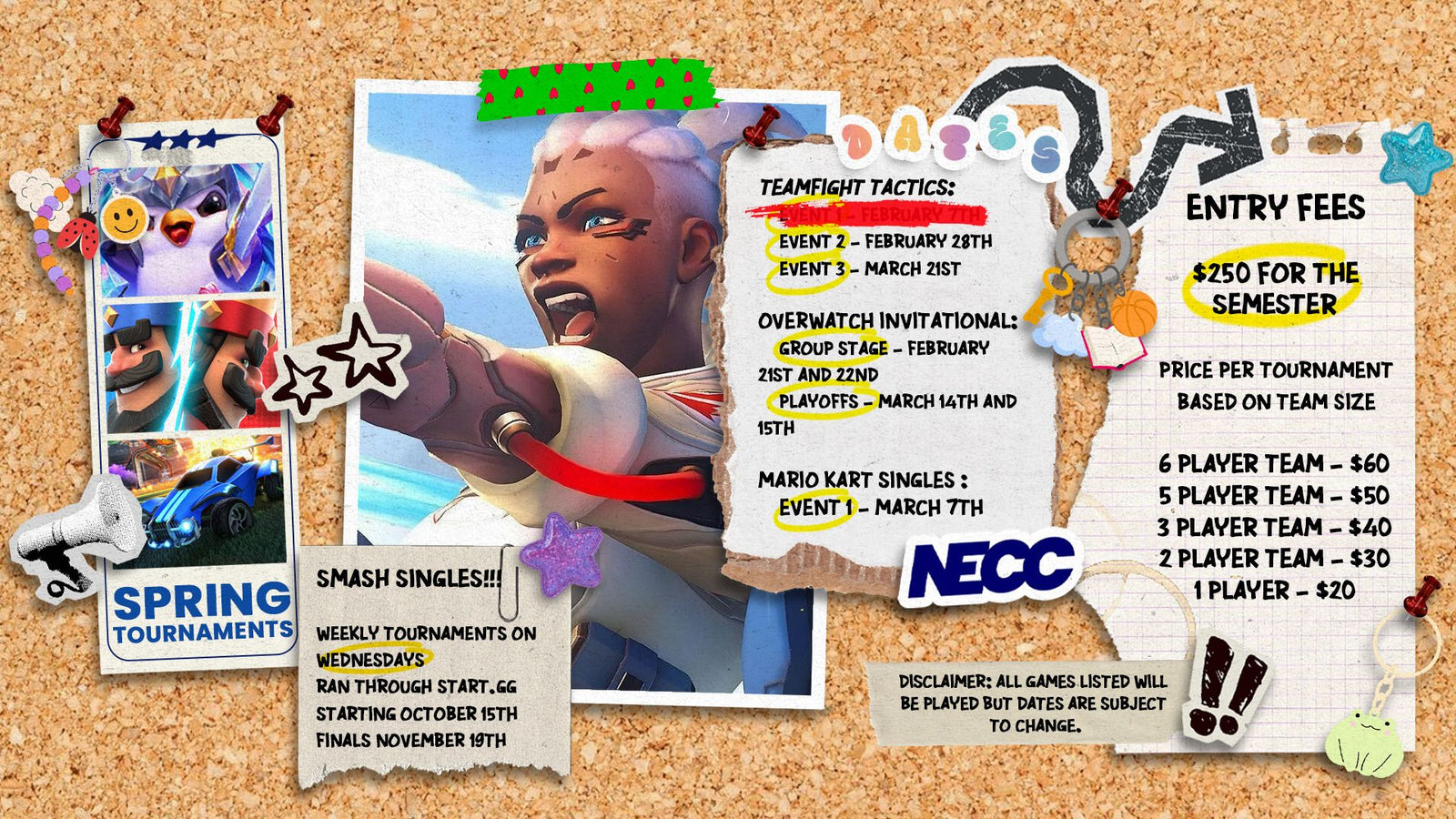 NECC Announces Spring Semester Tournament Schedule