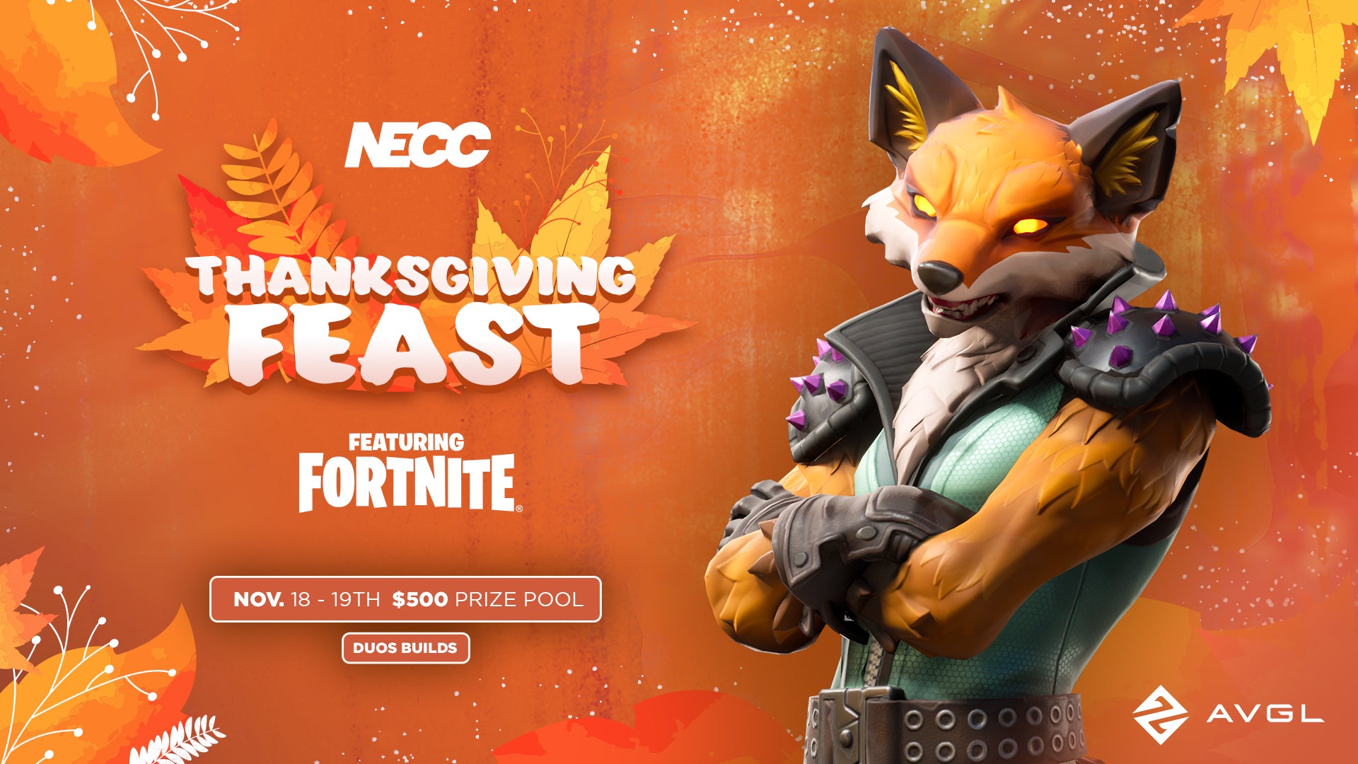 NECC Announces Fortnite Duos Thanksgiving Feast Tournament in Conjunction with AVGL